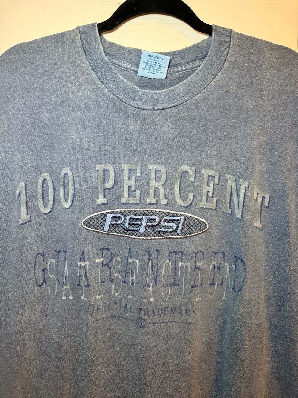 Vintage 90s Pepsi 100 Percent Guaranteed Promo T-Shirt Made in USA